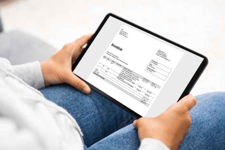 Facture électronique sur tablette